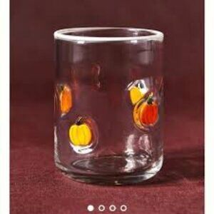 Anthropologie Icon Glass  - Pumpkin Fall Halloween